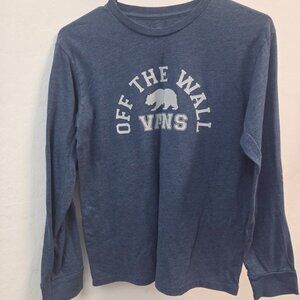 Van's Off the Wall Boys Long Sleeve T-shirt Size Large Vintage